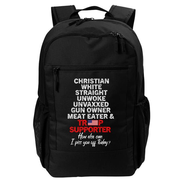 Trump Supporter Christian White Straight Unwoke Unvaxxed Backpack