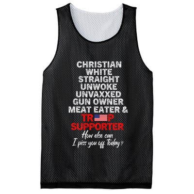 Trump Supporter Christian White Straight Unwoke Unvaxxed Mesh Reversible Basketball Jersey Tank