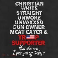 Trump Supporter Christian White Straight Unwoke Unvaxxed 25L Jumbo Tote