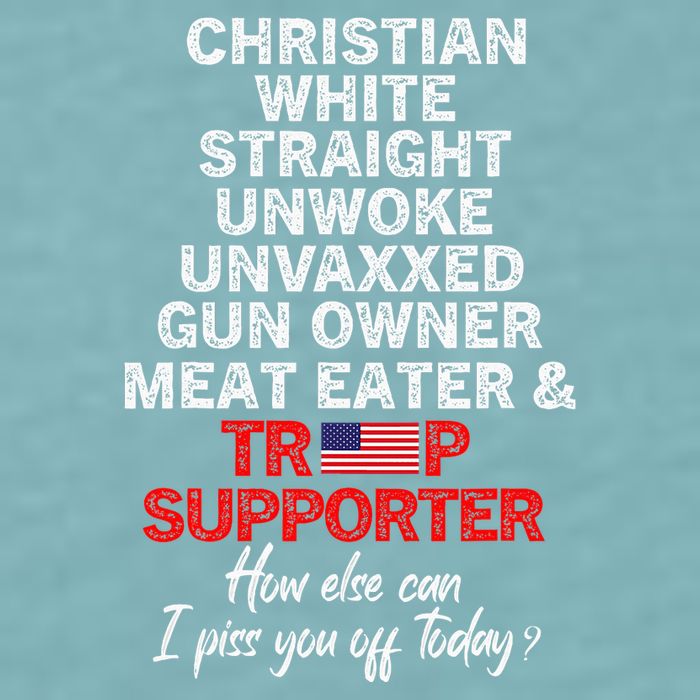 Trump Supporter Christian White Straight Unwoke Unvaxxed Sueded Cloud Jersey T-Shirt