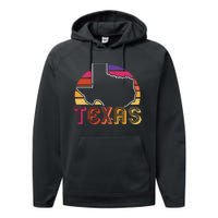 Texas State Country Retro Vintage Performance Fleece Hoodie