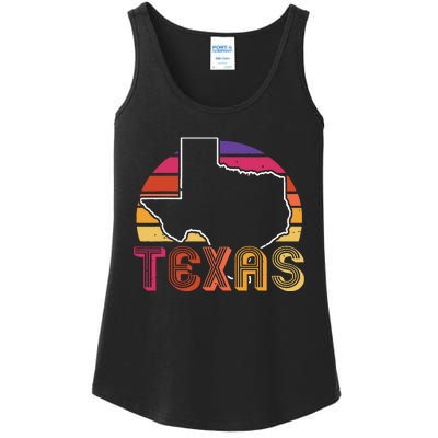 Texas State Country Retro Vintage Ladies Essential Tank