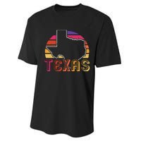 Texas State Country Retro Vintage Performance Sprint T-Shirt