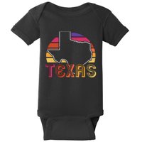 Texas State Country Retro Vintage Baby Bodysuit