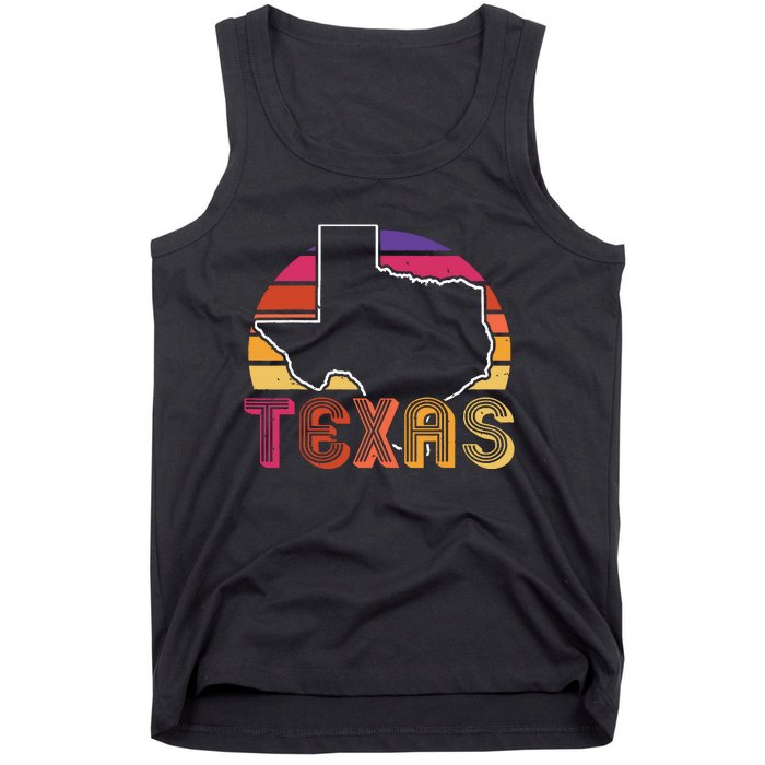 Texas State Country Retro Vintage Tank Top