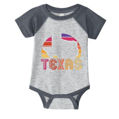 Texas State Country Retro Vintage Infant Baby Jersey Bodysuit