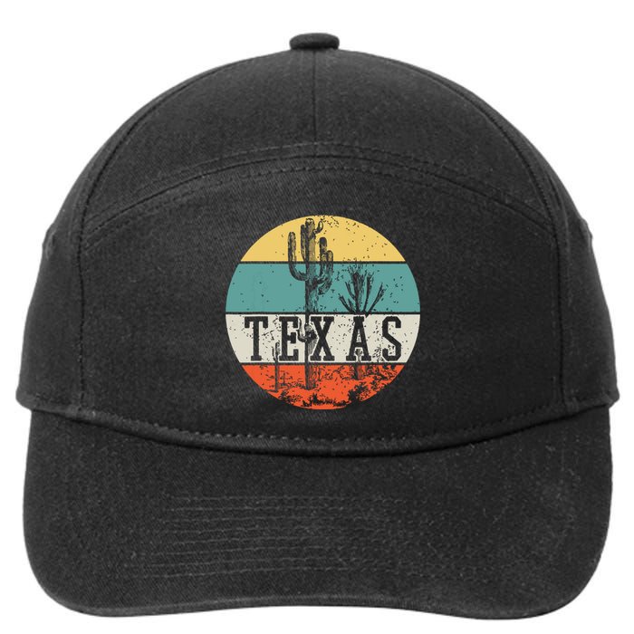 Texas State Country Retro Vintage 7-Panel Snapback Hat