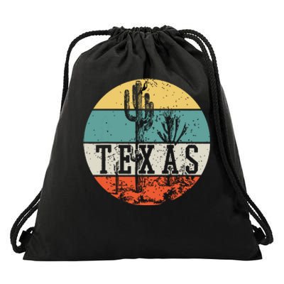 Texas State Country Retro Vintage Drawstring Bag