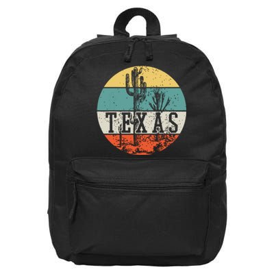 Texas State Country Retro Vintage 16 in Basic Backpack