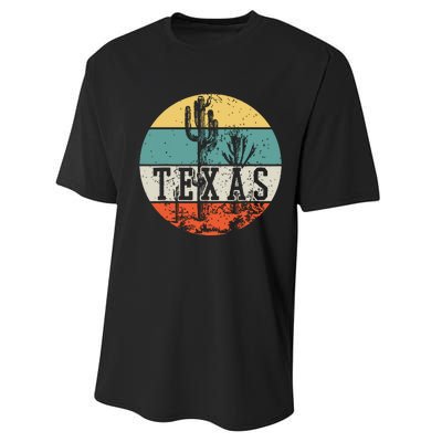 Texas State Country Retro Vintage Performance Sprint T-Shirt