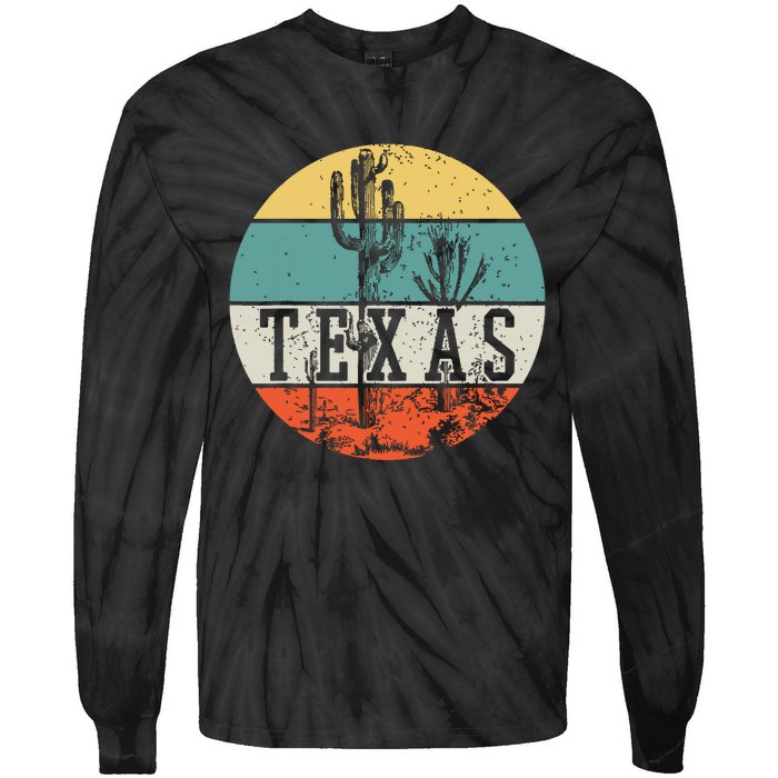 Texas State Country Retro Vintage Tie-Dye Long Sleeve Shirt