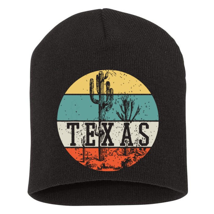 Texas State Country Retro Vintage Short Acrylic Beanie