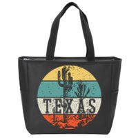 Texas State Country Retro Vintage Zip Tote Bag