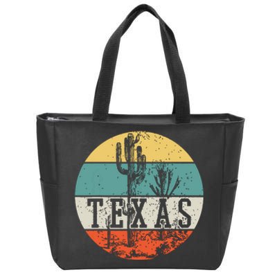 Texas State Country Retro Vintage Zip Tote Bag