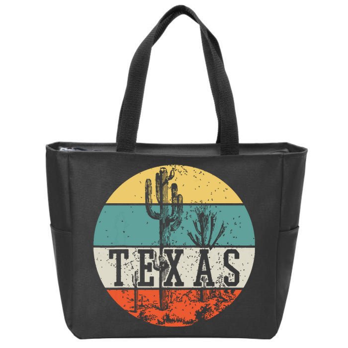 Texas State Country Retro Vintage Zip Tote Bag