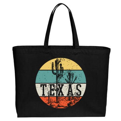 Texas State Country Retro Vintage Cotton Canvas Jumbo Tote