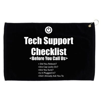 Tech Support Checklist Fun Gift Grommeted Golf Towel