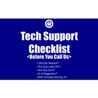 Tech Support Checklist Fun Gift Bumper Sticker