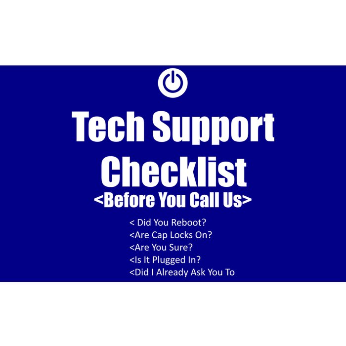 Tech Support Checklist Fun Gift Bumper Sticker