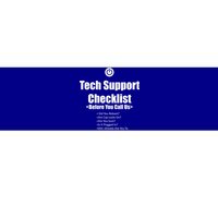 Tech Support Checklist Fun Gift Bumper Sticker