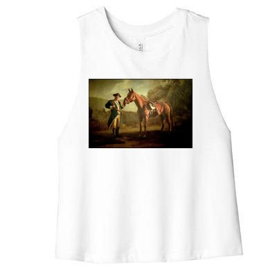 The Sopranos Commendatore Tony Soprano Painting Women's Racerback Cropped Tank