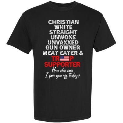 Trump Supporter Christian White Straight Unwoke Unvaxxed Garment-Dyed Heavyweight T-Shirt