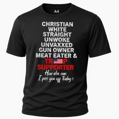 Trump Supporter Christian White Straight Unwoke Unvaxxed Performance Shirt