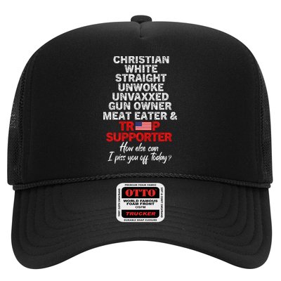Trump Supporter Christian White Straight Unwoke Unvaxxed Trucker Hat