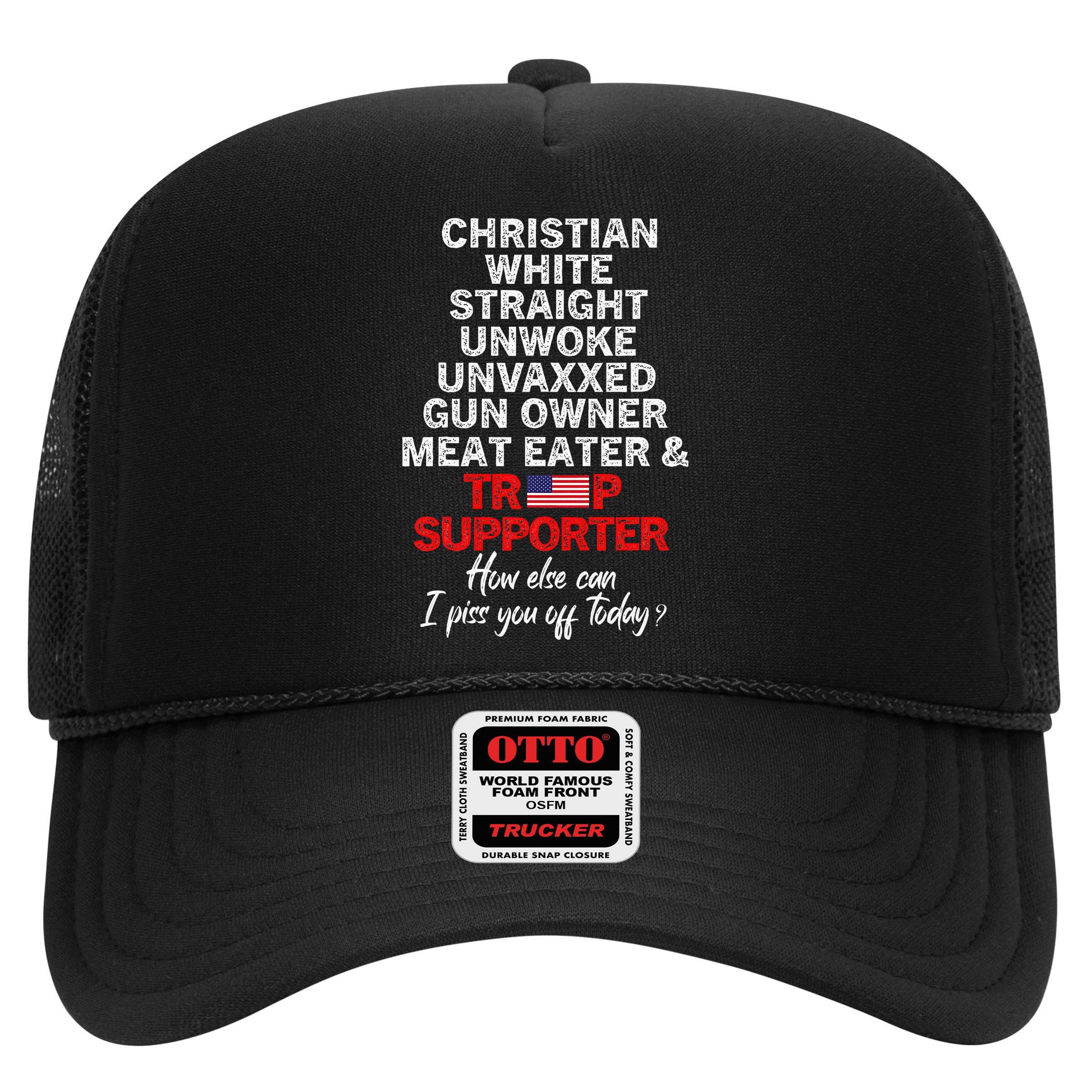 Trump Supporter Christian White Straight Unwoke Unvaxxed Hat