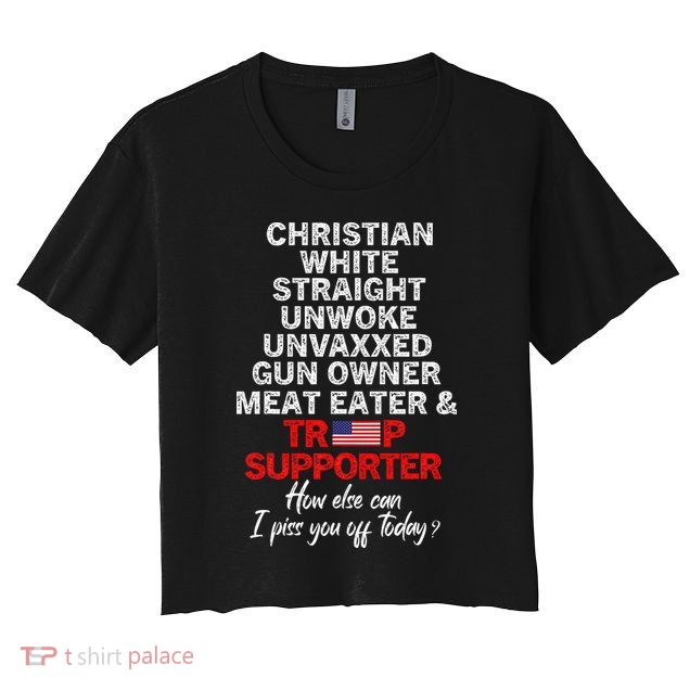 Trump Supporter Christian White Straight Unwoke Unvaxxed Crop Top