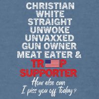 Trump Supporter Christian White Straight Unwoke Unvaxxed Garment-Dyed Sweatshirt
