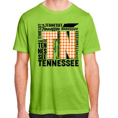 Tennessee State College Sports Fan Word Text Art Adult ChromaSoft Performance T-Shirt