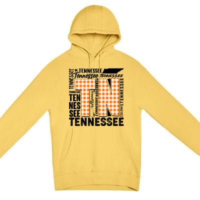 Tennessee State College Sports Fan Word Text Art Premium Pullover Hoodie