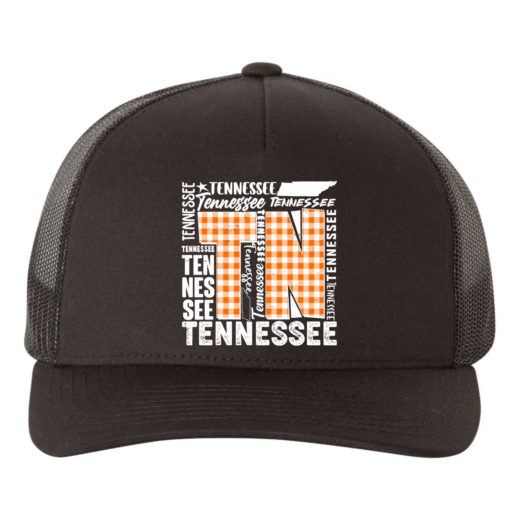 Tennessee State College Sports Fan Word Text Art Yupoong Adult 5-Panel Trucker Hat