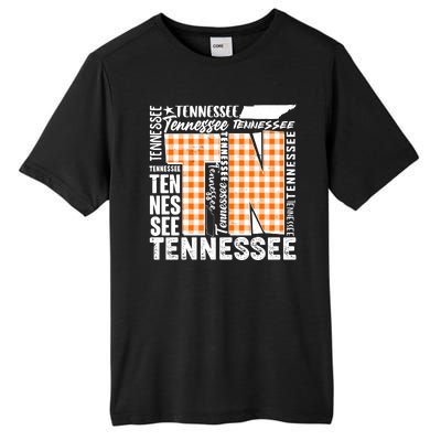 Tennessee State College Sports Fan Word Text Art Tall Fusion ChromaSoft Performance T-Shirt