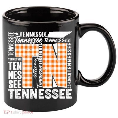 Tennessee State College Sports Fan Word Text Art 11oz C Handle Ceramic Mug