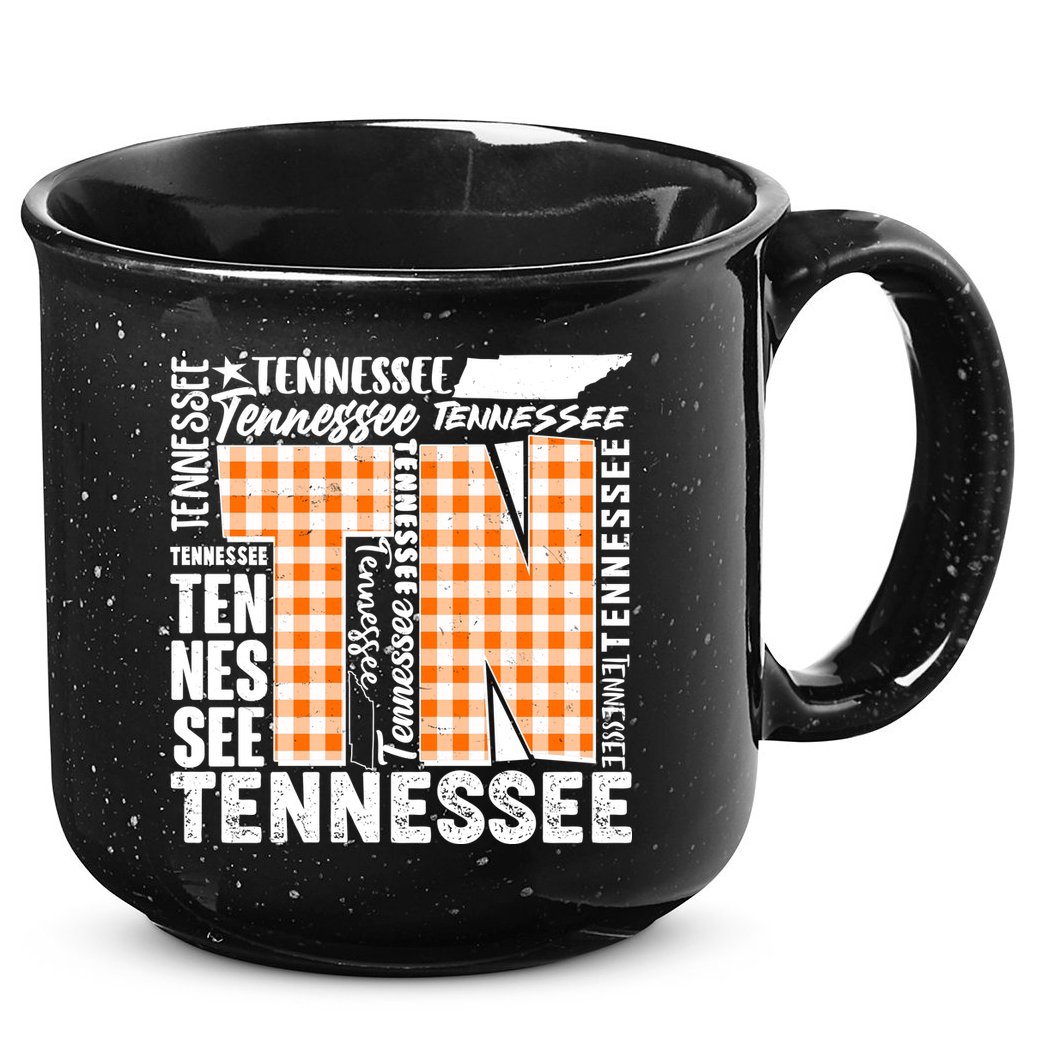 Tennessee State College Sports Fan Word Text Art 15oz Campfire Ceramic Mug