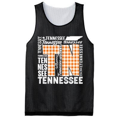 Tennessee State College Sports Fan Word Text Art Mesh Reversible Basketball Jersey Tank