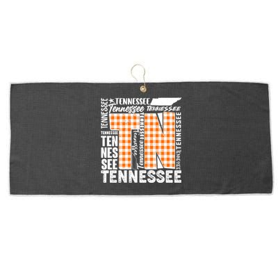 Tennessee State College Sports Fan Word Text Art Large Microfiber Waffle Golf Towel