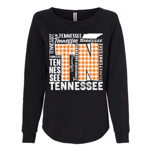 Tennessee State College Sports Fan Word Text Art Womens California Wash Sweatshirt