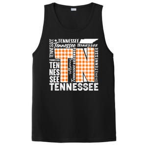 Tennessee State College Sports Fan Word Text Art PosiCharge Competitor Tank