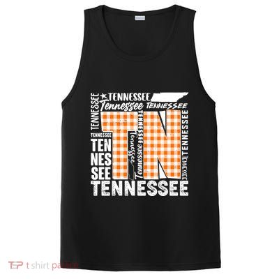 Tennessee State College Sports Fan Word Text Art PosiCharge Competitor Tank