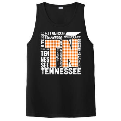 Tennessee State College Sports Fan Word Text Art PosiCharge Competitor Tank