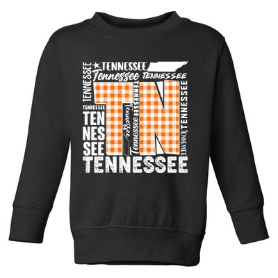 Tennessee State College Sports Fan Word Text Art Toddler Sweatshirt