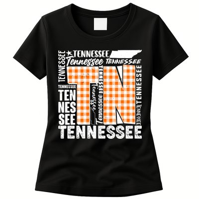 Tennessee State College Sports Fan Word Text Art Womens T-Shirt