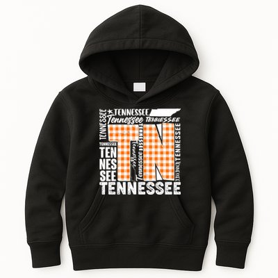 Tennessee State College Sports Fan Word Text Art Kids Hoodie