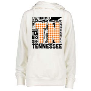 Tennessee State College Sports Fan Word Text Art Womens Funnel Neck Pullover Hood