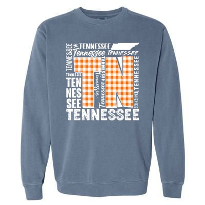 Tennessee State College Sports Fan Word Text Art Garment-Dyed Sweatshirt