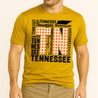 Tennessee State College Sports Fan Word Text Art Performance Shirt