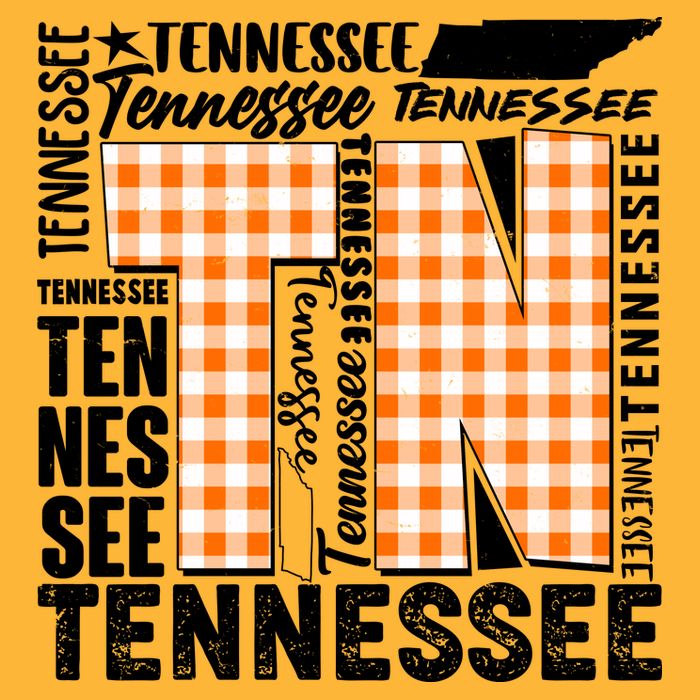Tennessee State College Sports Fan Word Text Art Performance Shirt